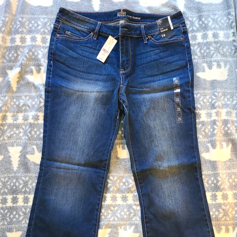 New York & Company women's size 14 petite curvy bootcut jeans